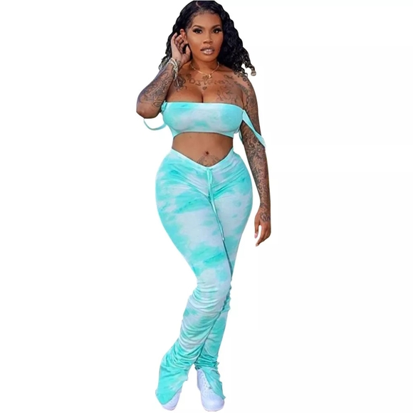 5/$25✨NWOT🏷️2 Piece Tie Dye Pants Set - Picture 2 of 2